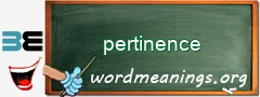 WordMeaning blackboard for pertinence